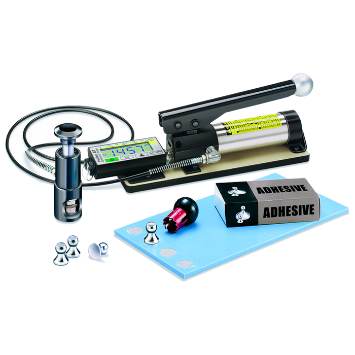Kit de prueba de adherencia de extracción manual PosiTest, con dollies de aluminio de 50 mm