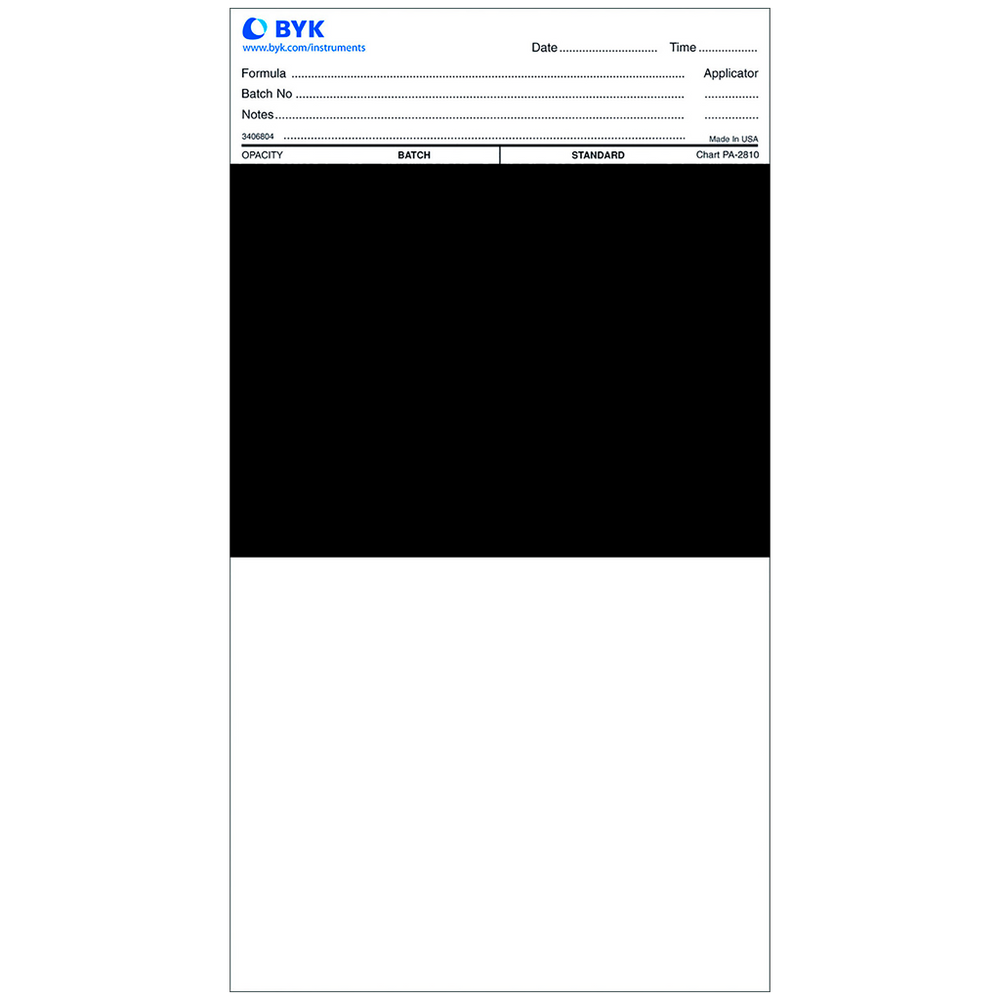 Byko Chart 2A Standardized Opacity Card — Exacolor USA